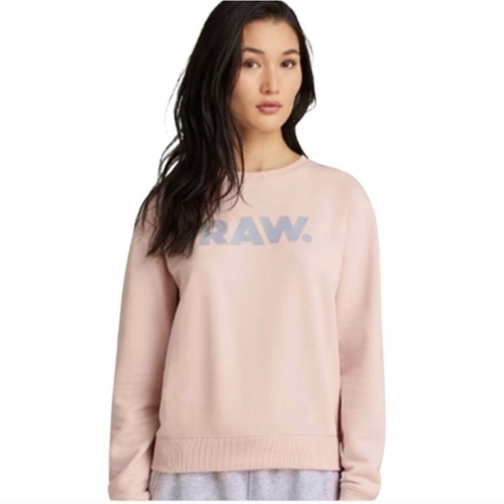 G-Star Raw Blush Pink Crew Neck Sweat Shirt Extra Small New With Tags